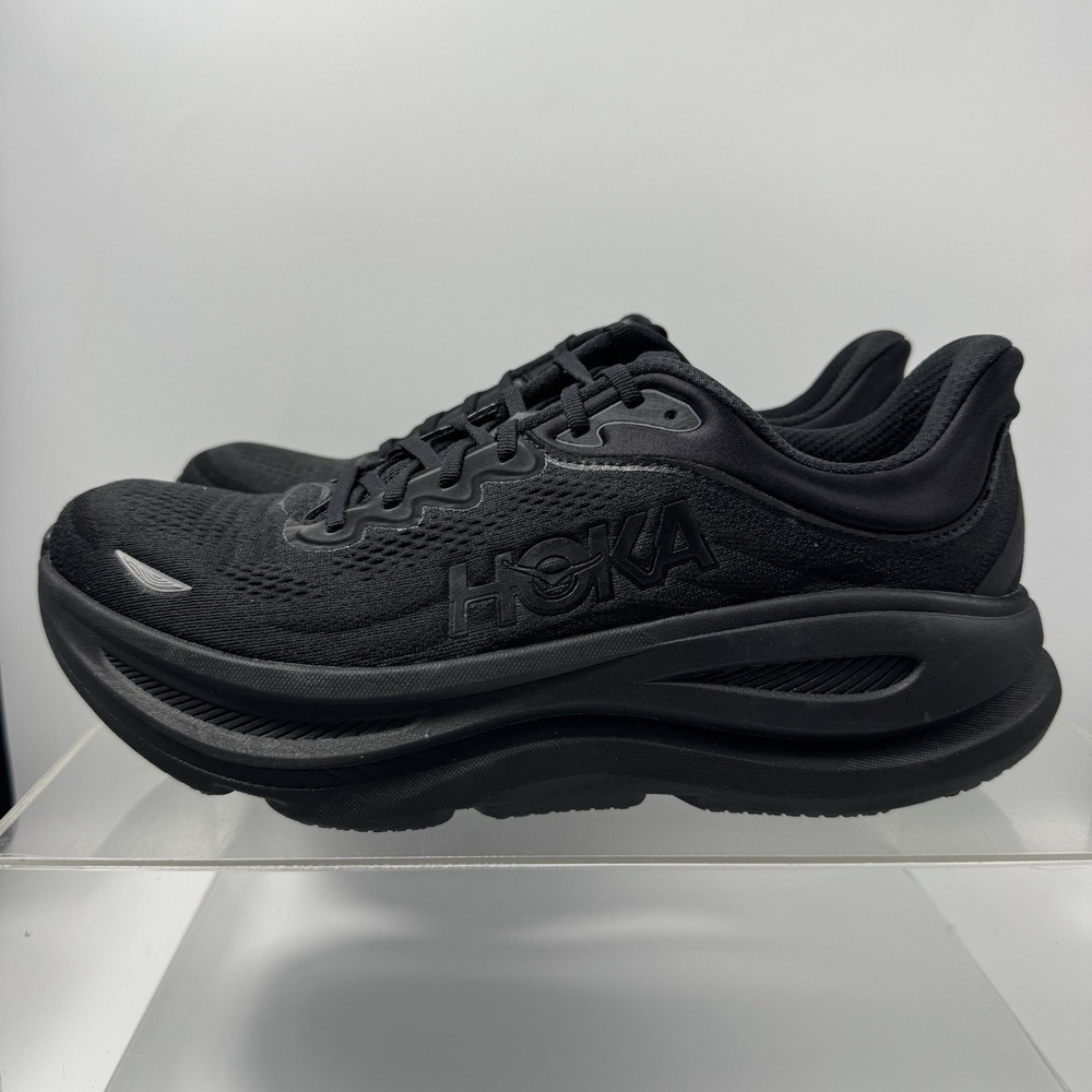 Hoka One One Bondi 9 Black 1162011 BBLC Running Shoes Men's Size 11 WORN 1X